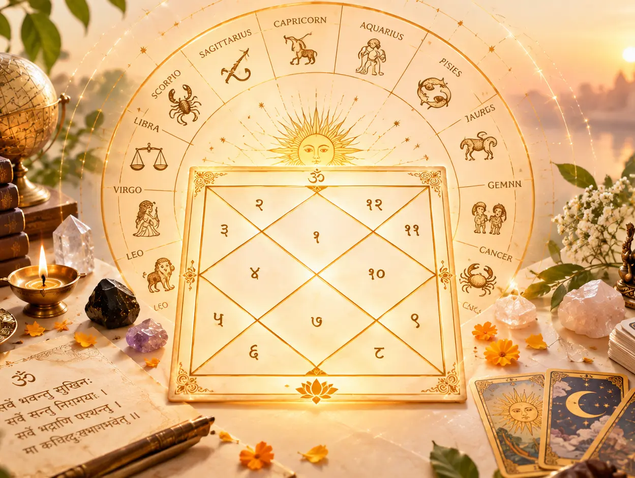 Vedic astrology consultation — birth chart and planetary alignment reading